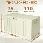 75 Gallon Resin Outdoor Storage Box