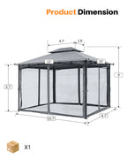 10' x 12' Metal Patio Gazebo