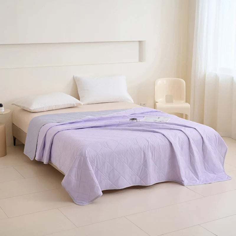1pc Large Cooling Blanket for Hot Sleepers, Dual-Sided Soft & Lightweight Summer Bedding, Contemporary Geometric Pattern,