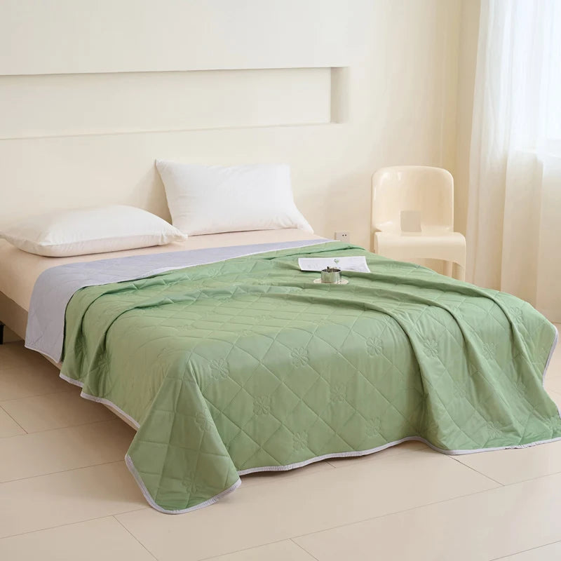 1pc Large Cooling Blanket for Hot Sleepers, Dual-Sided Soft & Lightweight Summer Bedding, Contemporary Geometric Pattern,