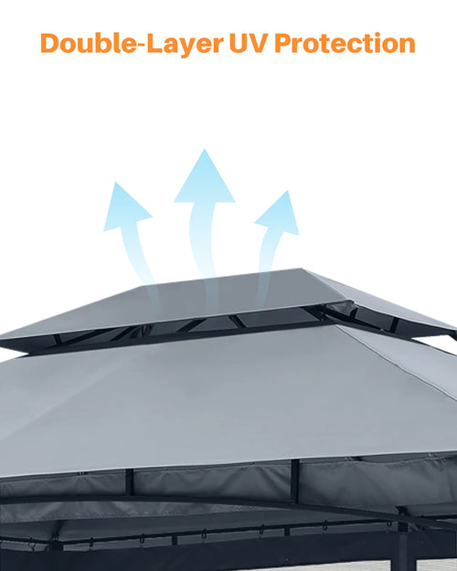 10' x 12' Metal Patio Gazebo