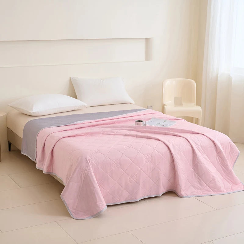 1pc Large Cooling Blanket for Hot Sleepers, Dual-Sided Soft & Lightweight Summer Bedding, Contemporary Geometric Pattern,