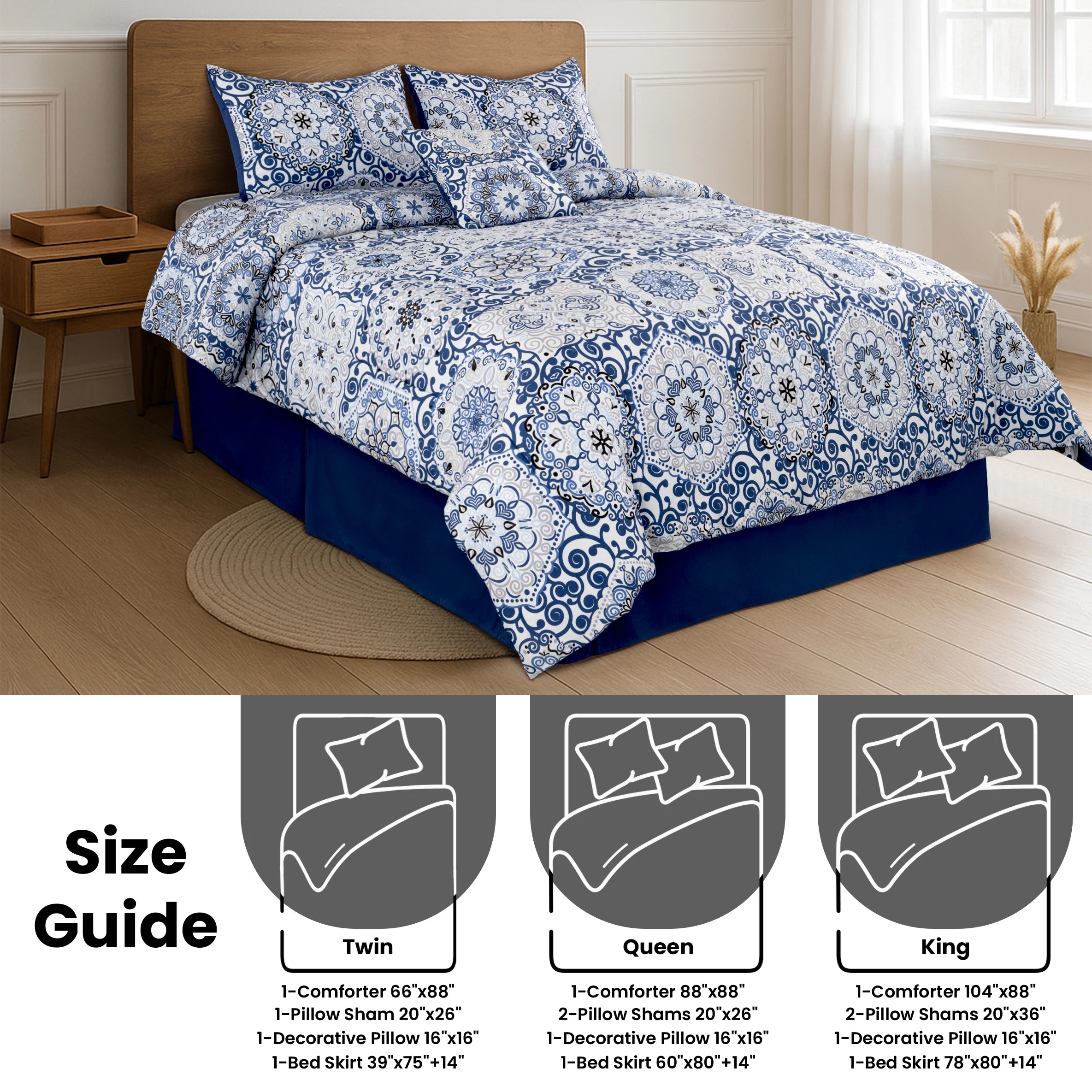 Décor Reversible 5pc Comforter Set