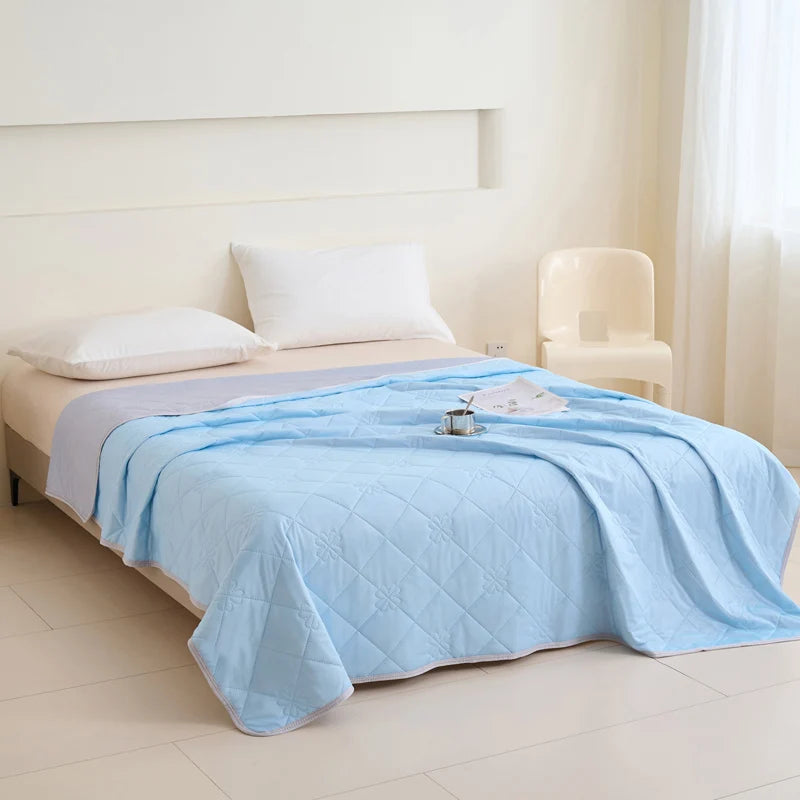 1pc Large Cooling Blanket for Hot Sleepers, Dual-Sided Soft & Lightweight Summer Bedding, Contemporary Geometric Pattern,