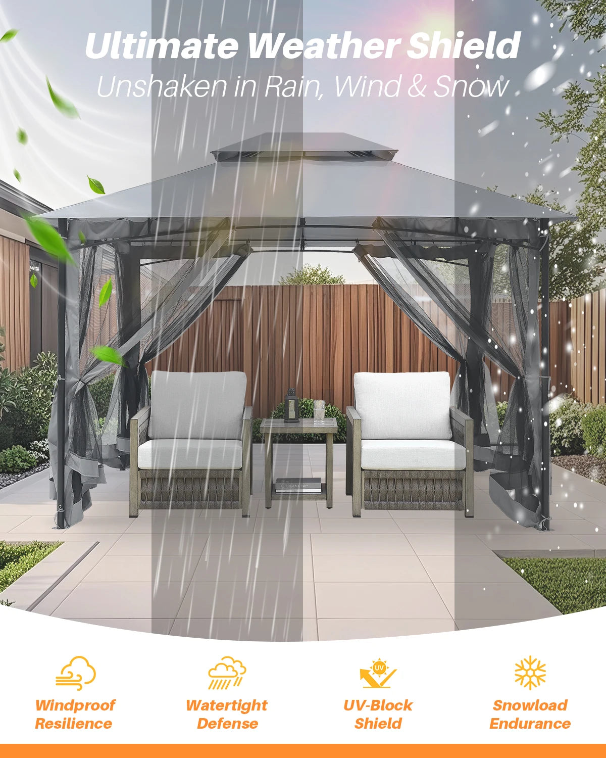 10' x 12' Metal Patio Gazebo
