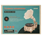 Hand Crank Classic Gramophone with Wooden Model Building Kits