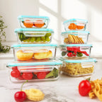 8pcs Glass Food Storage Containers Set