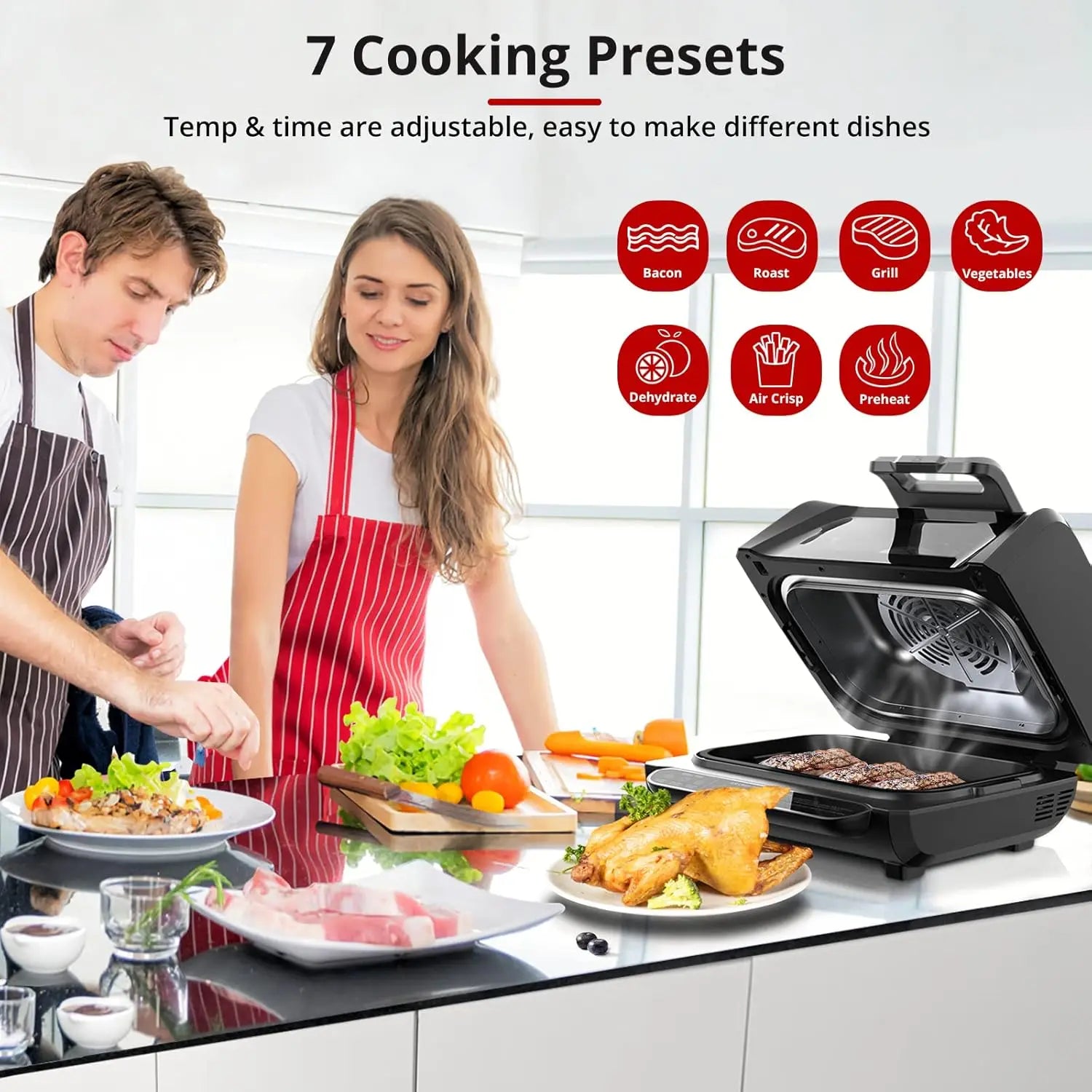 Indoor Grill Air Fryer Combo