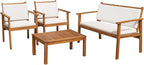 Chairs 3 Piece Acacia Wood Patio Furniture