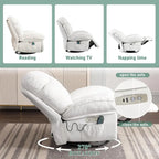 Power Recliner Chair, Swivel Rocker Recliner
