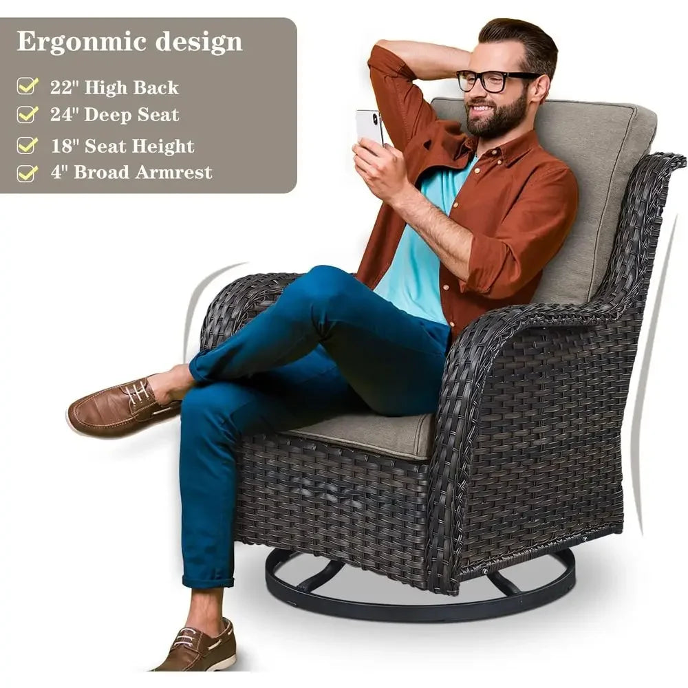 Gray Cushioned 5-Piece Patio Furniture Set