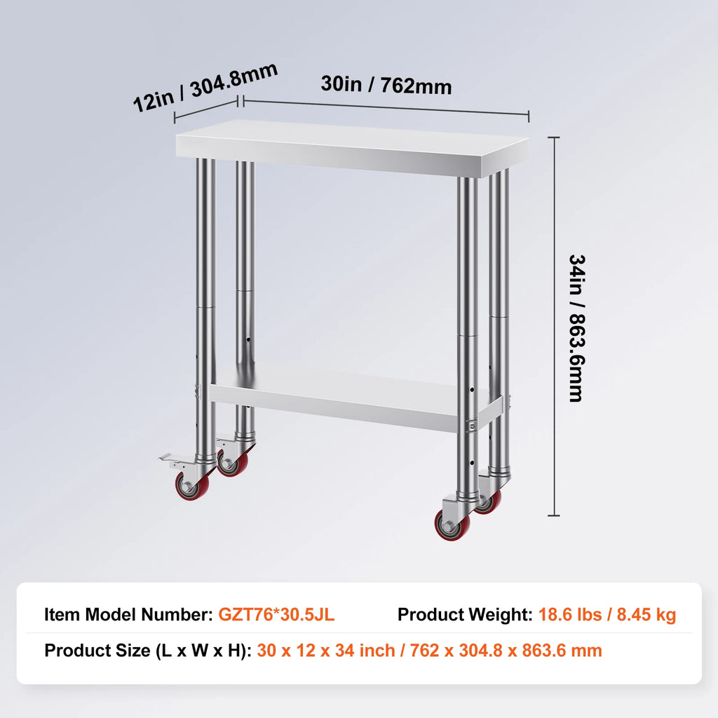 Stainless Steel Kitchen Worktable