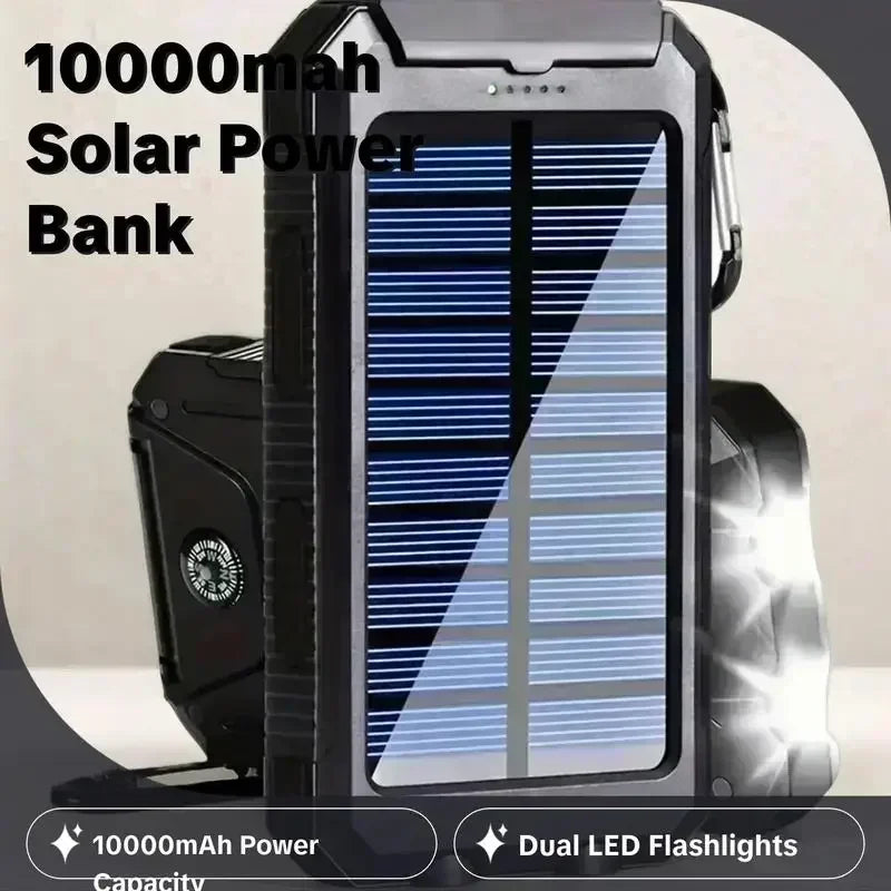 Outdoor Power Non-Stop: 10000mAh Solar Power Bank