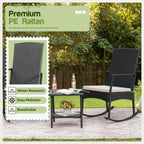 Rocking Chair Outdoor PE Rattan Patio Chairs