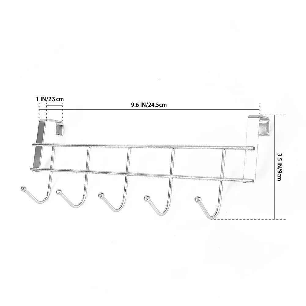 Stainless Steel 5-hook Cabinet Doo