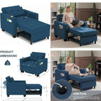3-in-1 convertible chair bed