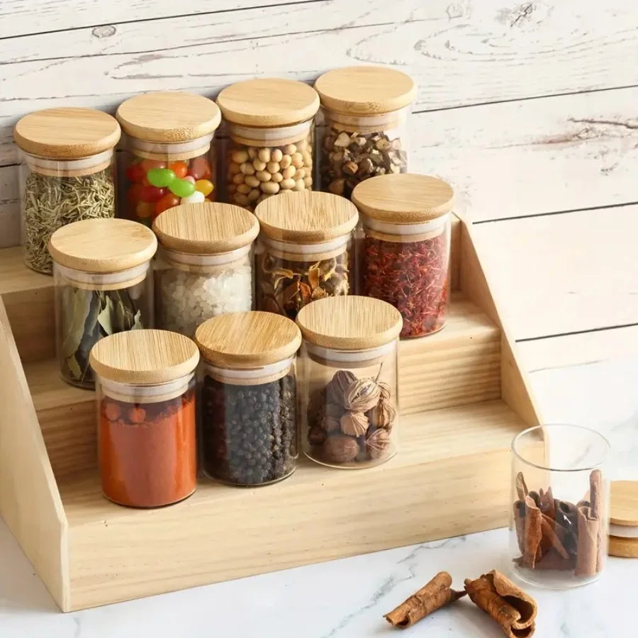 12pcs, Glass Jars With Airtight Lids