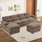 Sofa Set with Chaise and Ottoman