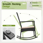 Rocking Chair Outdoor PE Rattan Patio Chairs