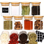 12pcs, Glass Jars With Airtight Lids