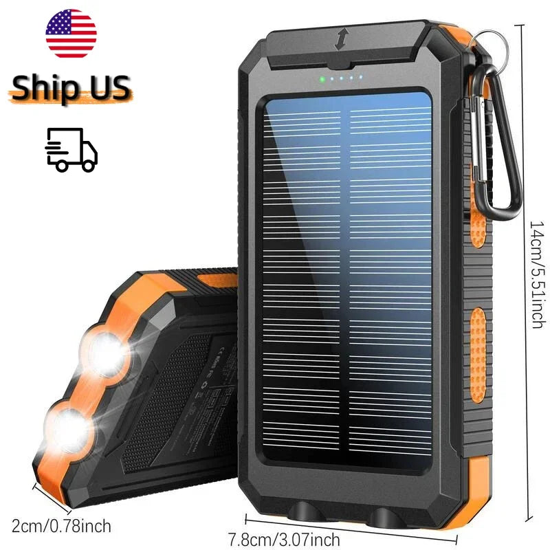 Outdoor Power Non-Stop: 10000mAh Solar Power Bank
