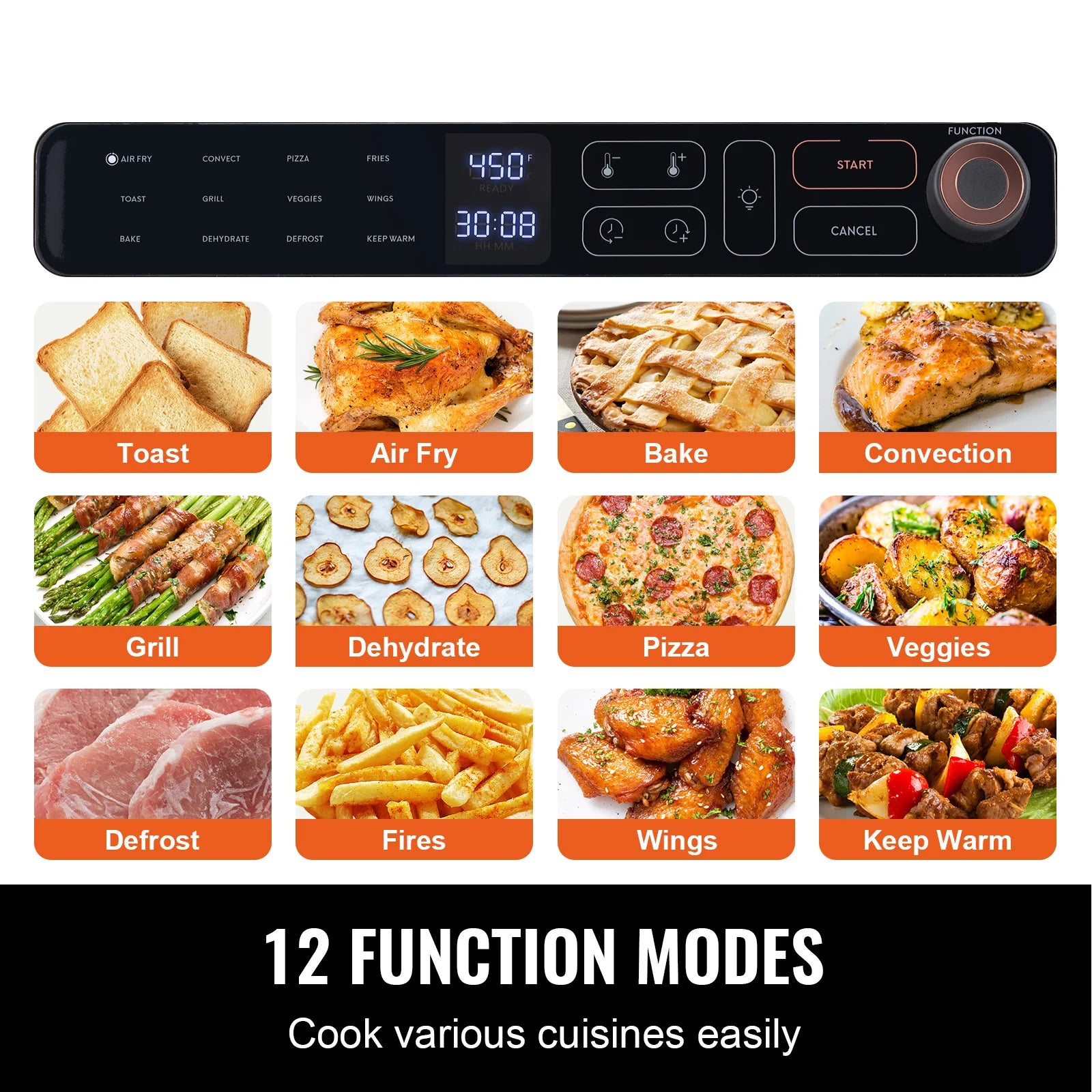 Air Fryer Toaster Oven 25L Convection Oven