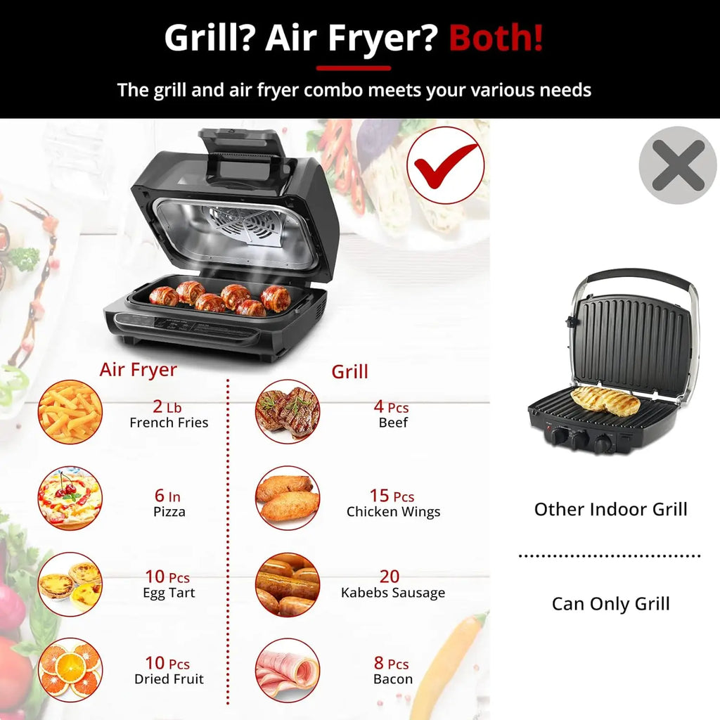 Indoor Grill Air Fryer Combo