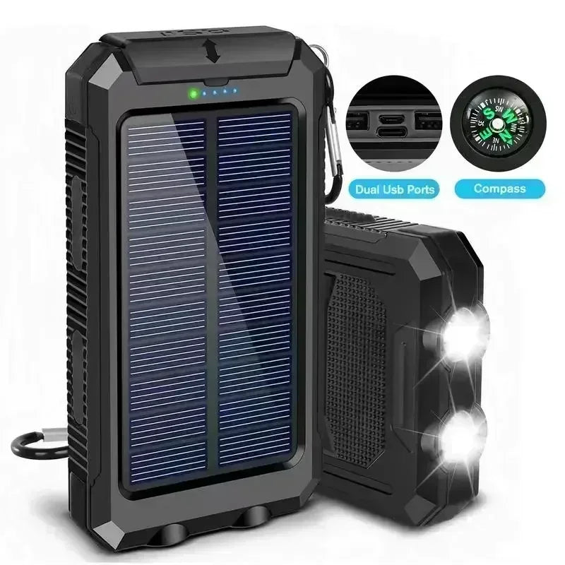 Outdoor Power Non-Stop: 10000mAh Solar Power Bank