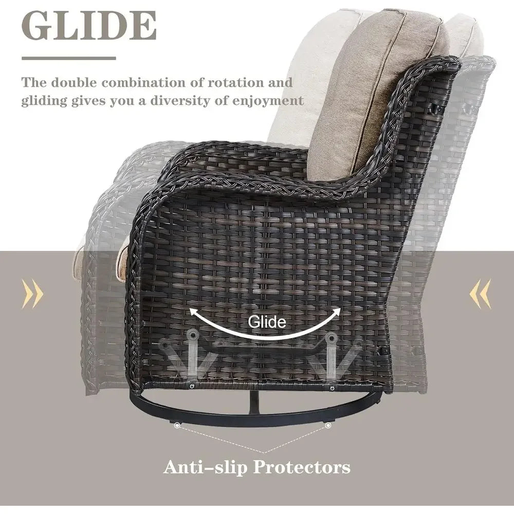 Gray Cushioned 5-Piece Patio Furniture Set