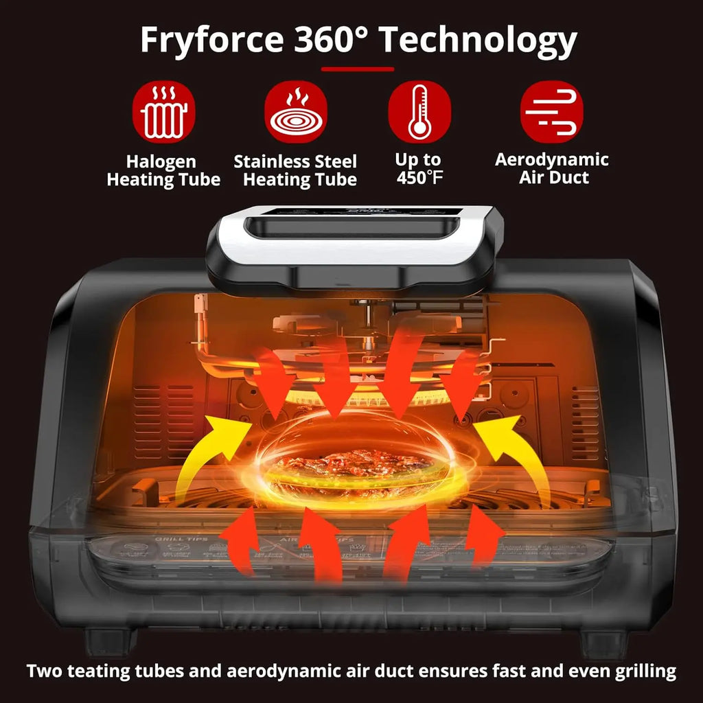 Indoor Grill Air Fryer Combo