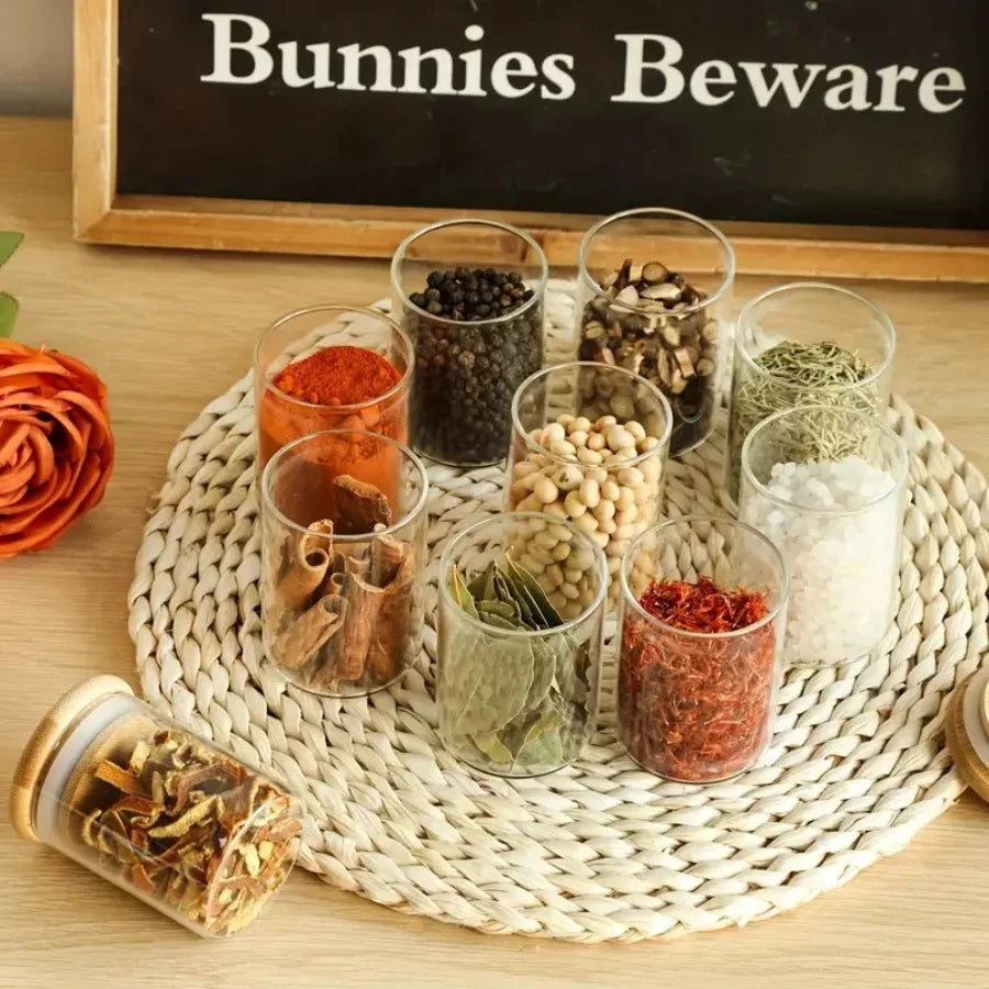 12pcs, Glass Jars With Airtight Lids