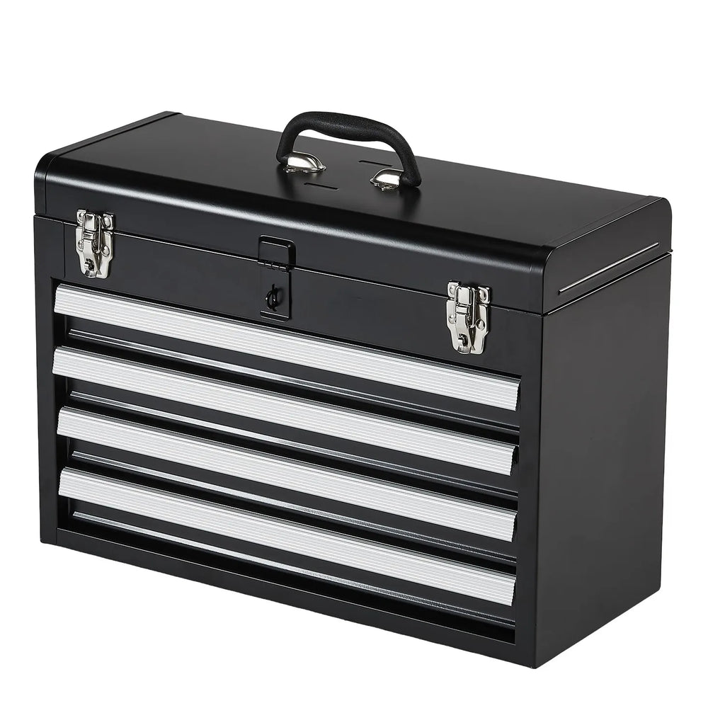 Metal Tool Box Portable 4-Drawers