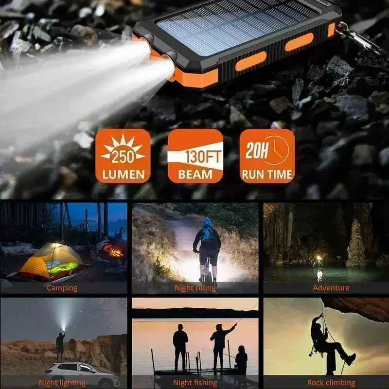 Outdoor Power Non-Stop: 10000mAh Solar Power Bank