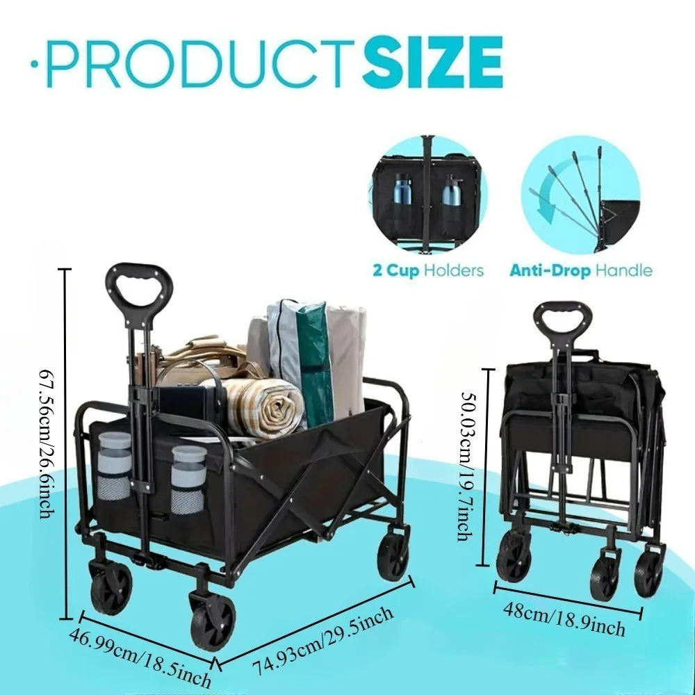 [Heavy Duty] Folding Wagon Cart