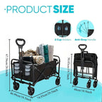 [Heavy Duty] Folding Wagon Cart