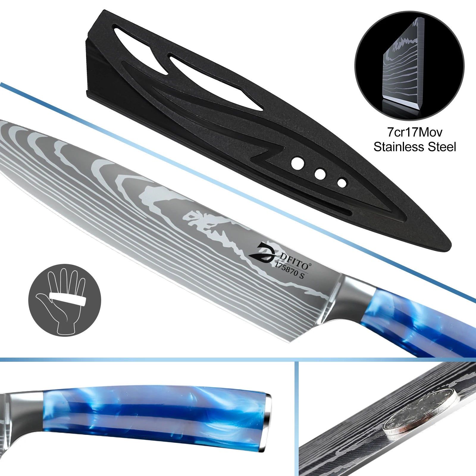 8PCS Chef Knife Kitchen Knives Set