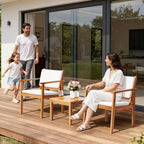 Chairs 3 Piece Acacia Wood Patio Furniture