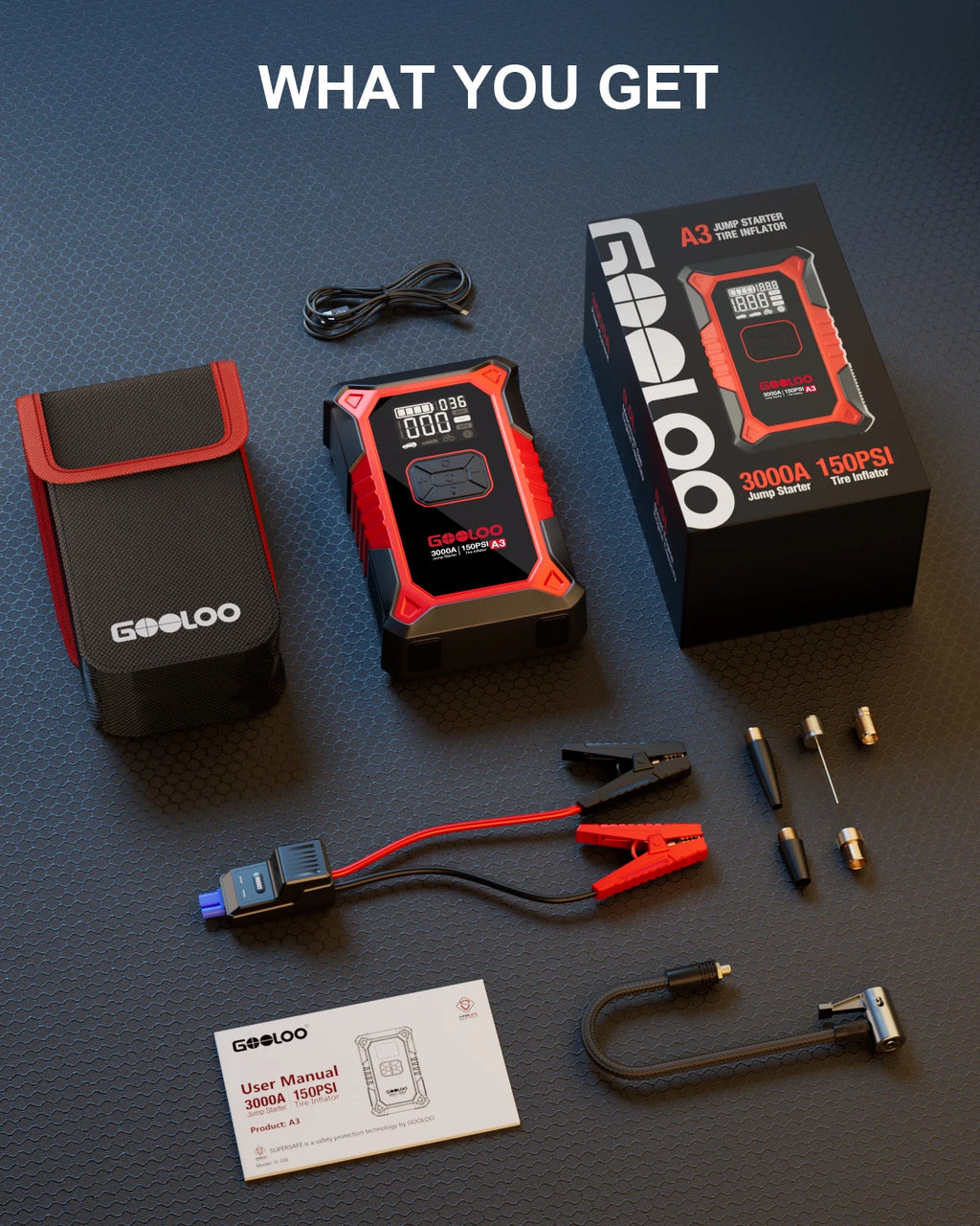 Jump Starter with Air Compressor