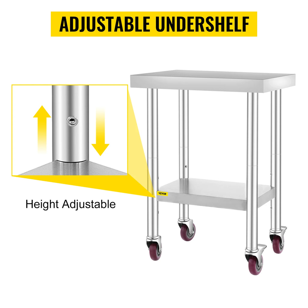 Stainless Steel Kitchen Worktable