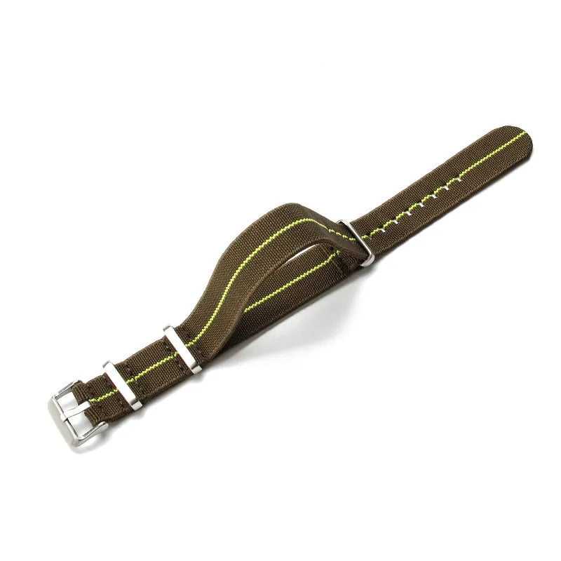 Elastic woven nato watch strap Nylon