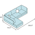 Leather L-Shape Sectional Sofa