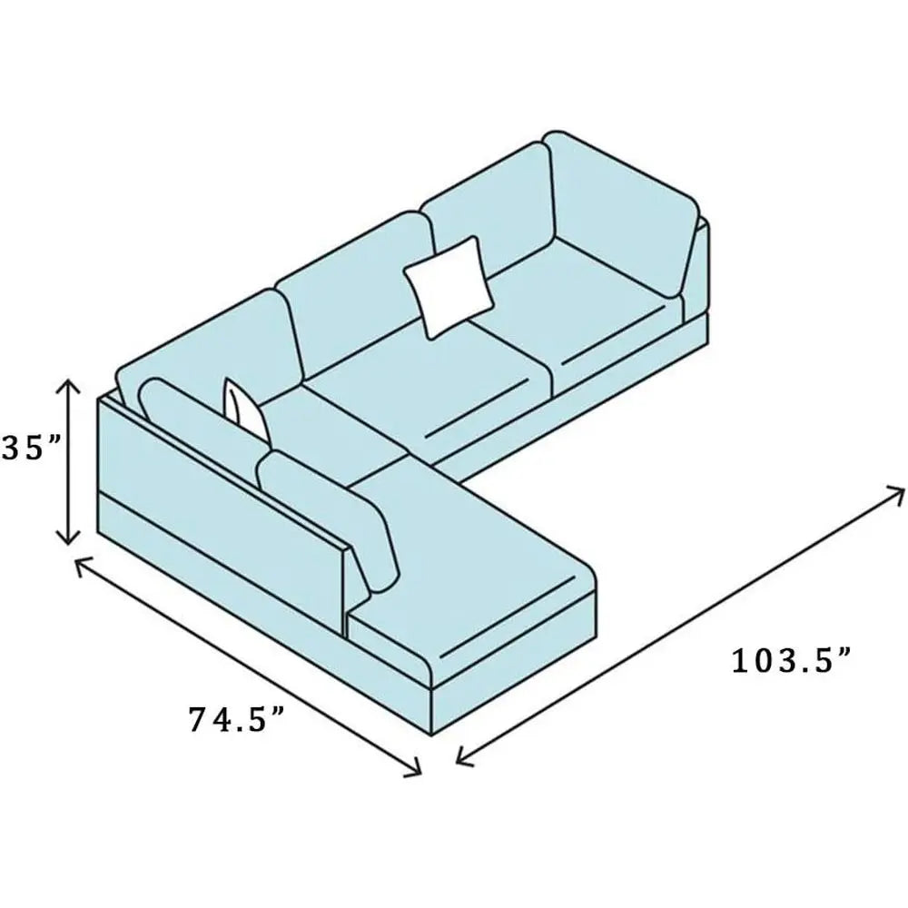 Leather L-Shape Sectional Sofa