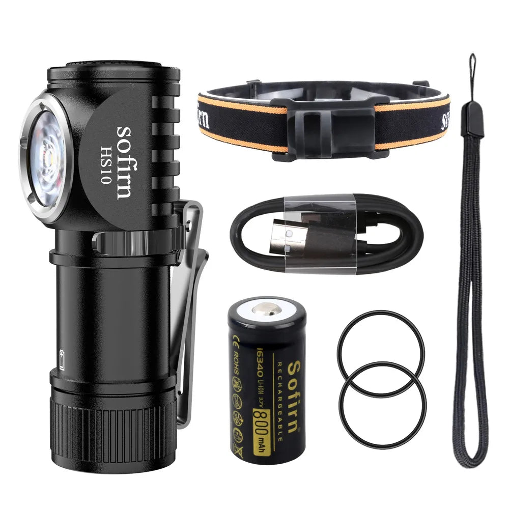 HS10 USB C Rechargeable Mini 16340 Headlamp