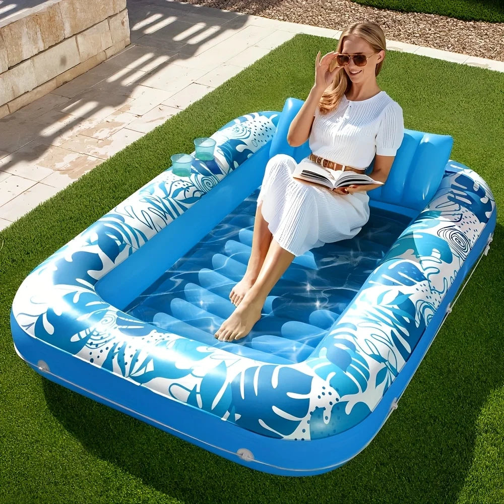 Suntan Tub Raft Floatie Inflatable Tanning Pool