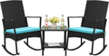 Rocking Chair Outdoor PE Rattan Patio Chairs