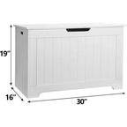 White Wooden Entryway Storage Bench
