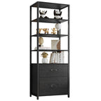 Industrial Bookcase with File Cabinet Drawers