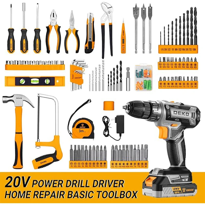 DEKO 20V cordless drill kit