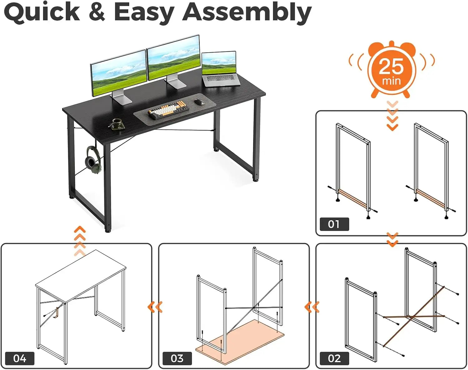 48-Inch Compact Computer Desk