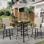 2 Piece Outdoor Swivel Bar Chairs